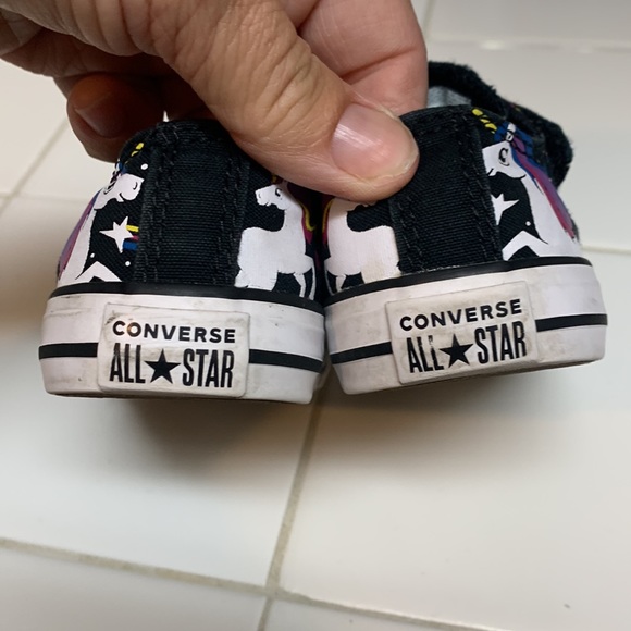 6T Converse slip on black unicorn sneakers - Picture 3 of 5